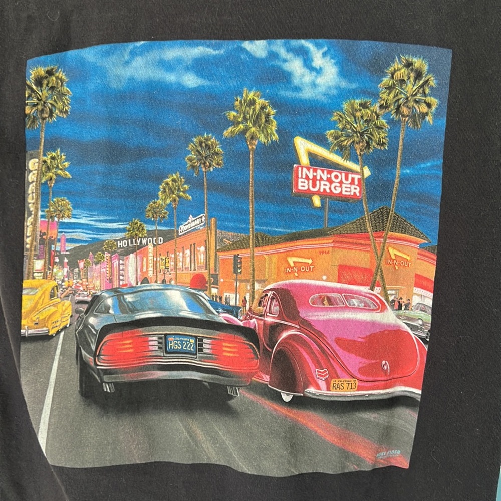 IN-N-OUT Burger California Black T-shirt Size S